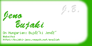 jeno bujaki business card